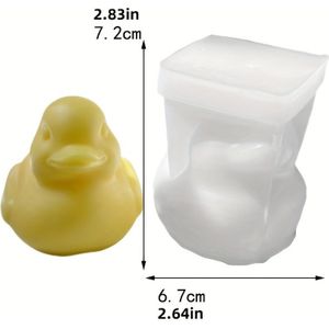 Diy 3d Yellow Duck Silicone Mold For Gypsum, Candles & Epoxy Decorations, Scents, Resin