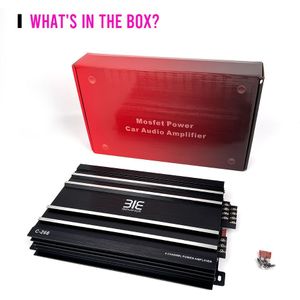 C-266 A/B Klasse 4-Weg Auto Versterker met Verbeterde & Geluidskwaliteit Optimisatie, 12V/24V Directe Aansluiting op Auto Voeding, 240W Piekvermogen, 240W RMS, Auto Audio Versterker