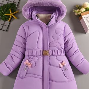 Meisjes Mode Dikke Vlinderstijl Jas, Perfect voor Buitenspelen en Warme Winterkleding, Ideaal Schooloutfit