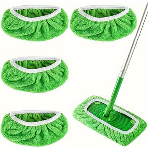 4-pack Microfiber Mop Pads, Reusable & Washable, High Absorption, Wet/dry Floor Cleaning Cloths, Easy To Clean, Mop Heads For Home & Commercial Use