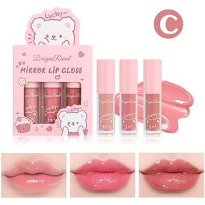 Lipgloss, Hydraterende en Vochtinbrengende Lipolie met Parelmoerachtige Afwerking, Cartoon Ontwerp, Geschikt voor Alle Huidtypes