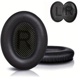Vervangende Oorkussens Geschikt voor Bose QuietComfort QC 2 15 25 35, Koptelefoonkussen Voorstukken vanaf Modelnummeren:Q2 / Q: 15/25, 35.45 SoundLink & Around-Ear II AE2, Zwart