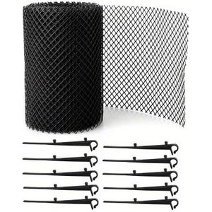 Expandable, Easy-install Gutter Guard Mesh - 5.91x236.22in, Uv-resistant Plastic, Bird & Leaf Proof, Includes Hooks For