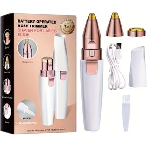 MINI Lippenstift-vormig Klein Ontharingsapparaat Wenkbrauwtrimmer 2-in-1 Draagbare Gezichts-Wenkbrauwscheerder voor Thuisgebruik