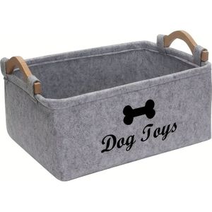 Foldable Fabric Dog Toy Storage Basket With Handles – Easy-clean Spacious Organizer For Toys, Clothes, And Pet Accessories – Grooming And Organization