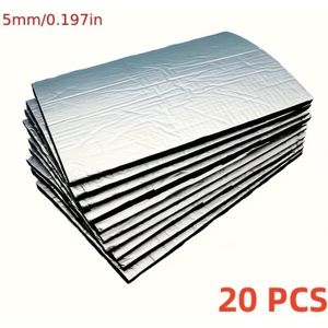 10/20 Sheets Sound Deadening Mat Car Silent Compact Van Proofing 5mm, Heat & Noise Reduction Mats For Cars And , Universal Fit, Sponge Rubber Material, Non-electric, No Battery Required