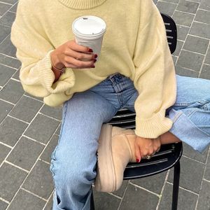 Vrouwen's Gezellige Roze Lange Mouw Trui - Casual Ronde Hals, Losse Pasvorm, Zacht & Rekbaar Stof, Perfect voor Lente/Herfst, Ideaal Valentijnsdag Top, Casual |Trui met Ronde Hals|Rekbare Stof