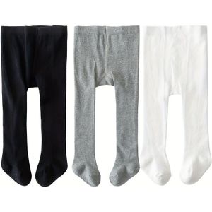 3-Pack Meisjes Gebreide Leggings met Strikontwerp voor Lente en Herfst