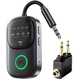 Draadloze 5.4 Zender Ontvanger Adapter met Vliegtuig Conversie Hoofd, USB Opladen, Ondersteunt 2 voor for airpods of Koptelefoons, Geschikt voor TV, Computer, Home Audio