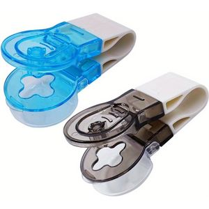 Set van 2 Pillenblisterpakket Openers Draagbaar Pillennemer Tabletpuncher Extractor Blauw & Grijs Pakket van 2 Stuks met Mooi Verpakkingsontwerp
