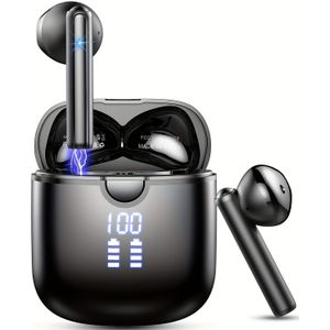 It108 Wireless Headphones, Wireless 5.3 Headphones With 4 Enc Microphones, 40 Hours Playtime, In-ear Headphones, Noise Cancelling, Hifi Stereo Wireless Headphones