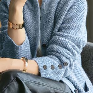 Button Front Long Sleeve Cardigan, Versatile Long Sleeve Cardigan For Spring & Fall, Women's Clothing
