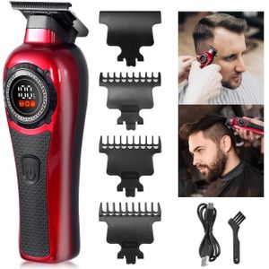 Elektrische Haartrimmer voor Heren, Huishoudelijke Haartrimmer, Olieclipper, LCD Digitale Display, Elektrische Haartrimmer, Haarsalon Haartrimmer