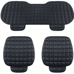 Square Three-piece Car Seat Cushion Set Plush Car Seat Cover, Oval Shape, Hand Washable, Not Dry , Lightweight, , Universal