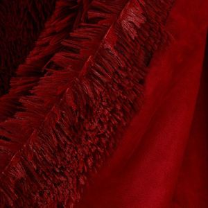 1 stuk Bordeauxrood Lang Pluche Dekentje, Minimalistische Stijl Veelzijdige Sofa Worp voor Huisdecoratie en Slaapjes - Ook een Geweldig Cadeau Idee, Geniet met Je Familie