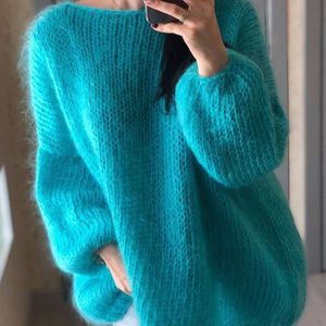 Nieuwe herfst/winter 2025 Dames casual en chique bootneck lange mouwen trui