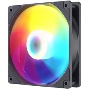 Server & PC Compatibele Computerbehuizing Ventilator met 12cm Koelsysteem, & RGB (Zwart/Wit Frame) - Behuizingvriendelijk Luchtstroom Ventilatiesysteem, Server Compatibele Koelventilator
