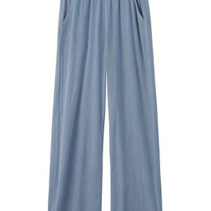 Dames Gewassen Herfstbroek, Zacht Stoffen met Hoge Ademendheid en Licht Beige-Vriendelijk in een Rechte Pijp Pasvorm