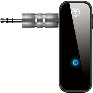 ZYCDTH 2-in-1 Draadloze 5.0 Auto Adapter & Ontvanger, Draadloze Handsfree Speakerphone met Voeding, Stuurwielbediening, Smartphone/Muziekstreaming voor Alle Voertuigen, Compatibel met / (Zwart)