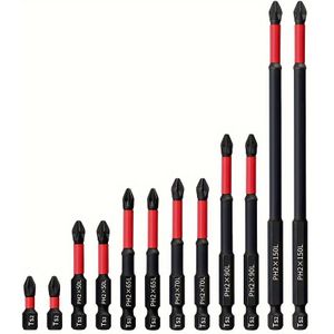 12pcs Promaster Magnetic Impact Drill Bit Set, Anti-slip , High Torque, Durable Metal Construction, No Electricity Needed, Screwdriver Bit Kit