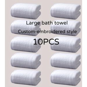 Amerikaanse merk Pure Witte Center Voetmassage Sauna Katoenen Handdoek Badhanddoek LOGO Aangepast Set Extra Zacht Absorberend Geen Fuzz Multifunctionele Badhanddoek, Wasdoeken