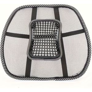 Ademend rugkussen voor auto en huis, dubbelzijdig gebruik als rugleuning of lendensteun, kantoor- en autokussen, interieuraccessoire