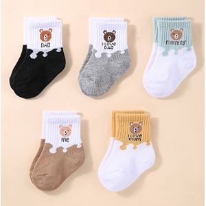 5 Paar Baby Sokken Lage Enkelsokjes Rekbare Socken voor Pasgeborenen Peuters Jongens Meisjes