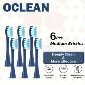 Vervangende Tandenborstelkoppen Compatibel met Oclean, 6st Elektrische Tandenborstelkoppen Vervangende voor Oclean