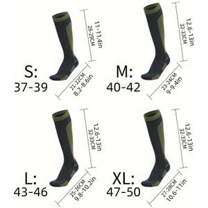 Hoogwaardige Sokken, Unisex Wandelen Trail Running Kajak Skikousen Warme Ademende Knielange Trekking- en Hiking- 1 Paar - Ideaal voor Outdoor Avonturen & Liefhebbers van Geometrische Patrones