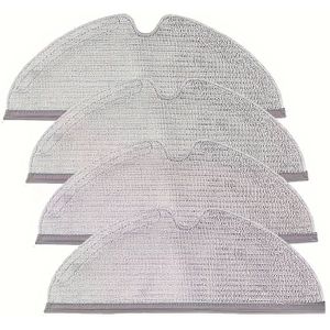 4pcs Premium Microfiber Mop Cloth Pads, Compatible With S6, S6 Pure E4, S6 Maxv, , S5, E35, And E2 Robot Vacuums - High-, Easy- Replacement Parts For Floor Cleaning, Reusable Mop Pads