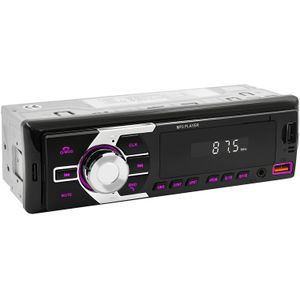 Enkele 1DIN In-Dash Autoradio Stereo MP3-speler met USB/SD/AUX-IN en Mobiele APP Locatie, Geschikt als Kerst-/Halloween Cadeau