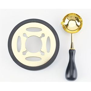 1 stuk Hot Melt Wax Heater met Lepelset, Nieuwe Hoge Temperatuur Materialen Fijne Textuur Verwarmingsoven, Compacte Thuisgebruik Was Smeltkachel voor Zegellabel Accessoires