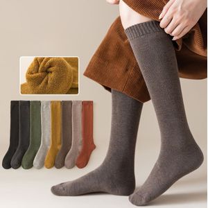 5 Pairs Dames Thermische Fuzzy Sokken, 95% Polyester 5% Elastan, Kleur, Gebreid , Knus en Warm, met Handwasbaar voor Herfst en Winter