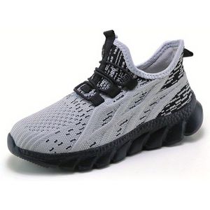 Kinderen Jongens Trendy Ademende Lichtgewicht Schoenen Outdoor Comfortabele Lage Slip-on Wandelsneakers, Vrijetijdsschoenen Voor Herfst En Lente