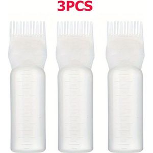 3st 180ml Haarolie Applicator Herbruikbare Vullingsfles Olie Applicator voor Haar Professionele Kappersgereedschappen