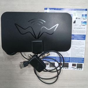 2024 Indoor 4K Digitale Hoge Versterking 1080P Antenne, USB Aangedreven, 5V, Geen Batterij, Ontvangt Alleen Radiosignalen, Geen Oplaadfunctie, met Signaalversterker, voor Nieuwe TV's, tot 2570 km