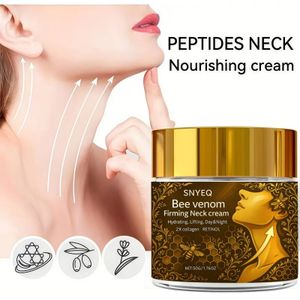 Geavanceerde Nekkracht van Bijengif Crème | Rijk aan Collageen, Retinol, Nicotinamide, Hyaluronzuur, Geschikt voor Alle Huidtypes, Huidverzorging voor een Jongere Huid.