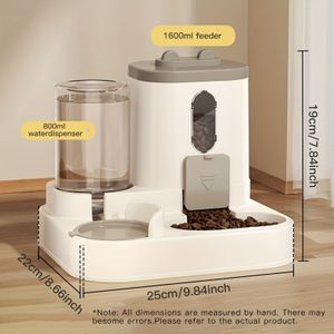 2-in-1 Automatic Cat Feeder And Water Dispenser - Neck Friendly, No Power Required, Pet Feeding And , Ideal For Cats, Perfect Gift