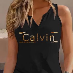 Women's Casual V-neck Tank Top With "" Print - Sleeveless, Breathable Polyester, , Black With Golden Lettering, Versatile Summer Top | Top | Texture, Ladies Tank Tops