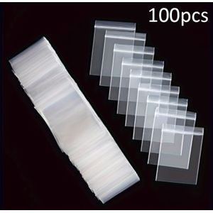 100 stuks Kleine Plastic Zakjes voor Pillen 2 x 3 Inch | Mini Ritszakjes voor Medicijnen | Sieraden Etui | Klein Plastic Zakje voor Juwelen | Miniatuur Zakjes