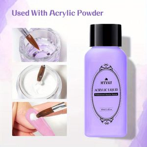 MTSSII 1.4oz 40ml Acryl Vloeibare Nagelverlengingsvloeistof voor Acrylpulver, Gebruik met Acrylnagelpoeder, Lamp Niet Nodig