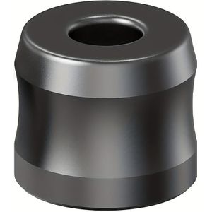 Zwarte Aluminiumlegering Veiligheidsscheermes Houder met 0,7 Inch Opening Diameter - Stijlvol Badkamer Scheerstandaard voor Mannen en Vrouwen, Inclusief Reservebladen en Opbergdopjes