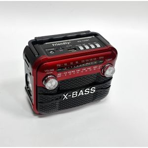 Veelzijdige Draagbare FM-radio met 3W Luidspreker - USB, TF, Draadloos, AM/FM/SW1-6, Zaklamp, Oplaadbare Batterij, Ideaal voor Binnen- & Buitengebruik, Draagbare Radio