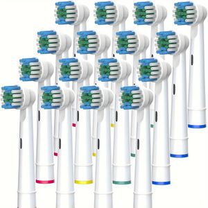 Compatibel met Oral-B 16-Pack Professionele Elektrische Tandenborstel Vervangkoppen, Geschikt voor Oral-B 7000//9600/5000/3000/8000 voor Volwassenen En (Wit, 1 stuks in een 16-Pack)