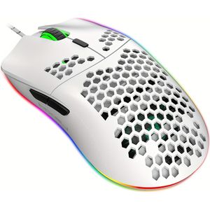 Bedrade HXSJ USB-gamingmuis met RGB-verlichting en 6 knoppen optische muis plug-and-play, geschikt voor gaming, kantoor- en thuisgebruik