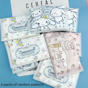 6pcs Cinnamoroll Soft 3-ply Portable Face Tissues - 48 Sheets Per Pack, Adorable Pink Ice & Bunny Designs, Travel & Use