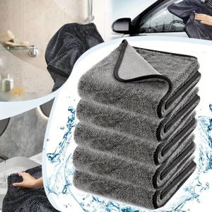 5-/3- Premium Microvezel Auto Handdoek - Dubbele Twist Pile Design, Streepvrij & Snel , Lichtgewicht voor Auto's, Trucks, Boten, Voertuigen