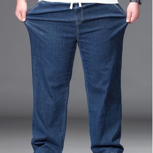 Heren Plus Size Herfst/Winter Jeans, Oversized Elastische Tailleband Stretch Losse Pasvorm Eenvoudig Comfortabel 2025 Nieuwe Modieus Veelzijdig Lange Broek, PLUS SIZE