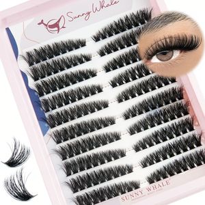 180 stuks Sectiecluster Nepwimpers 9-16mm Enkele Wimper 80D Dikke Pluizige Namaaknerts voor Kattenoog-effect
