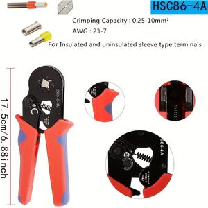 A Crimping Tool With Automatic Ratchet Adjustment, Of Crimping 1200 Types Of Wire Connectors, Specifically Designed For Electrical Work.